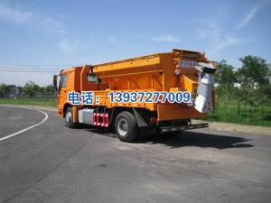 內蒙古烏海市公路管理段與河南都市機械設備有限公司研究中心試驗成功融雪劑撒布機